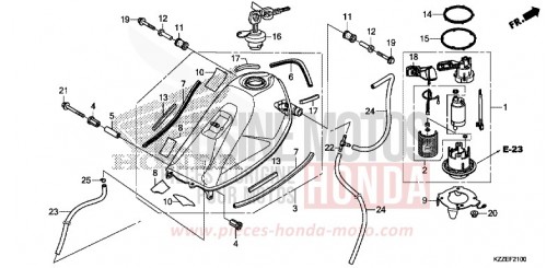 SERBATOIO CARBURANTE (CRF250L/LA) CRF250LAH di 2017